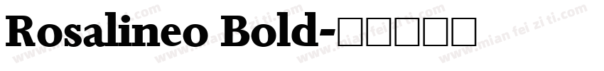 Rosalineo Bold字体转换